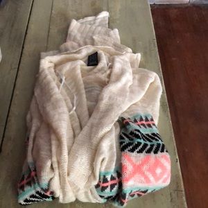 Pretty patterned sweater jacket